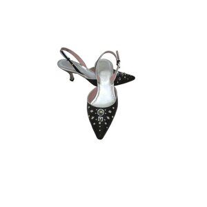Vintage Vero Vero Cuoio Black/Silver Stud Slingbacks Size 5M